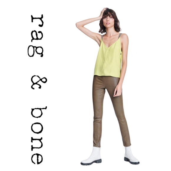 rag & bone Colette Cami Lime Green SM - Picture 2 of 2